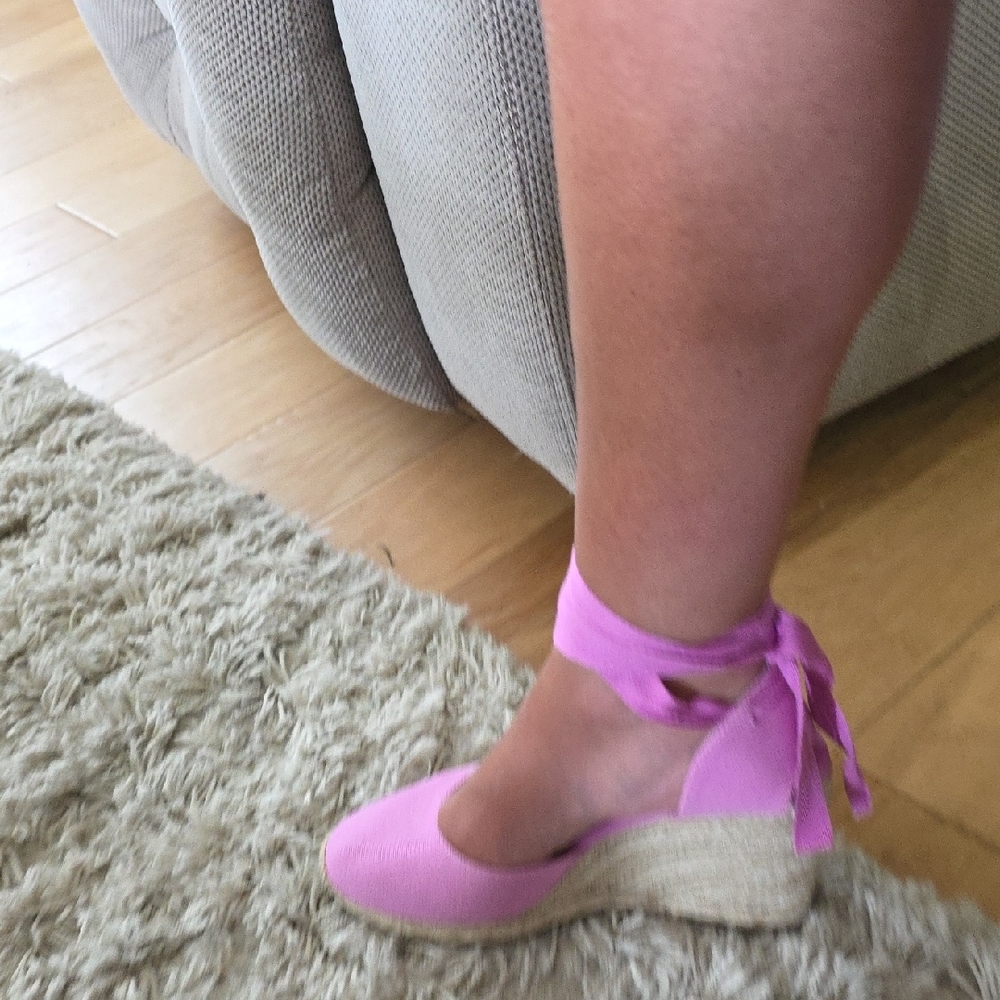 VENUS Lavender Espadrille Wedge Sandals - Picture 6 of 7
